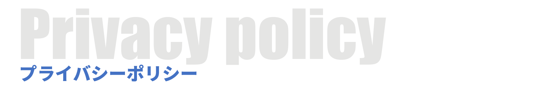 プライバシーポリシー